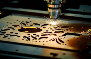 Moderno, cortada con precisión CNC, resaltando un diseño innovador y una interacción dinámica con la luz natural.